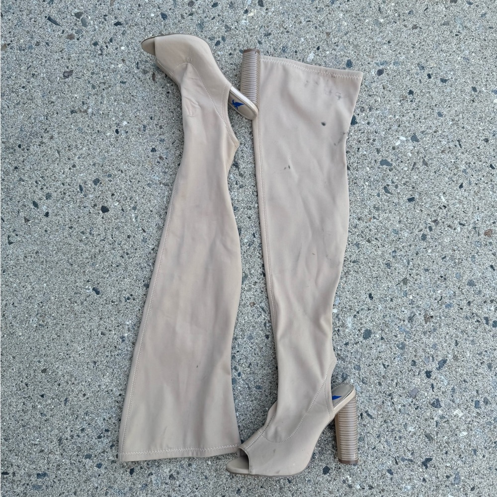 American Eagle Tan Thigh High Heels